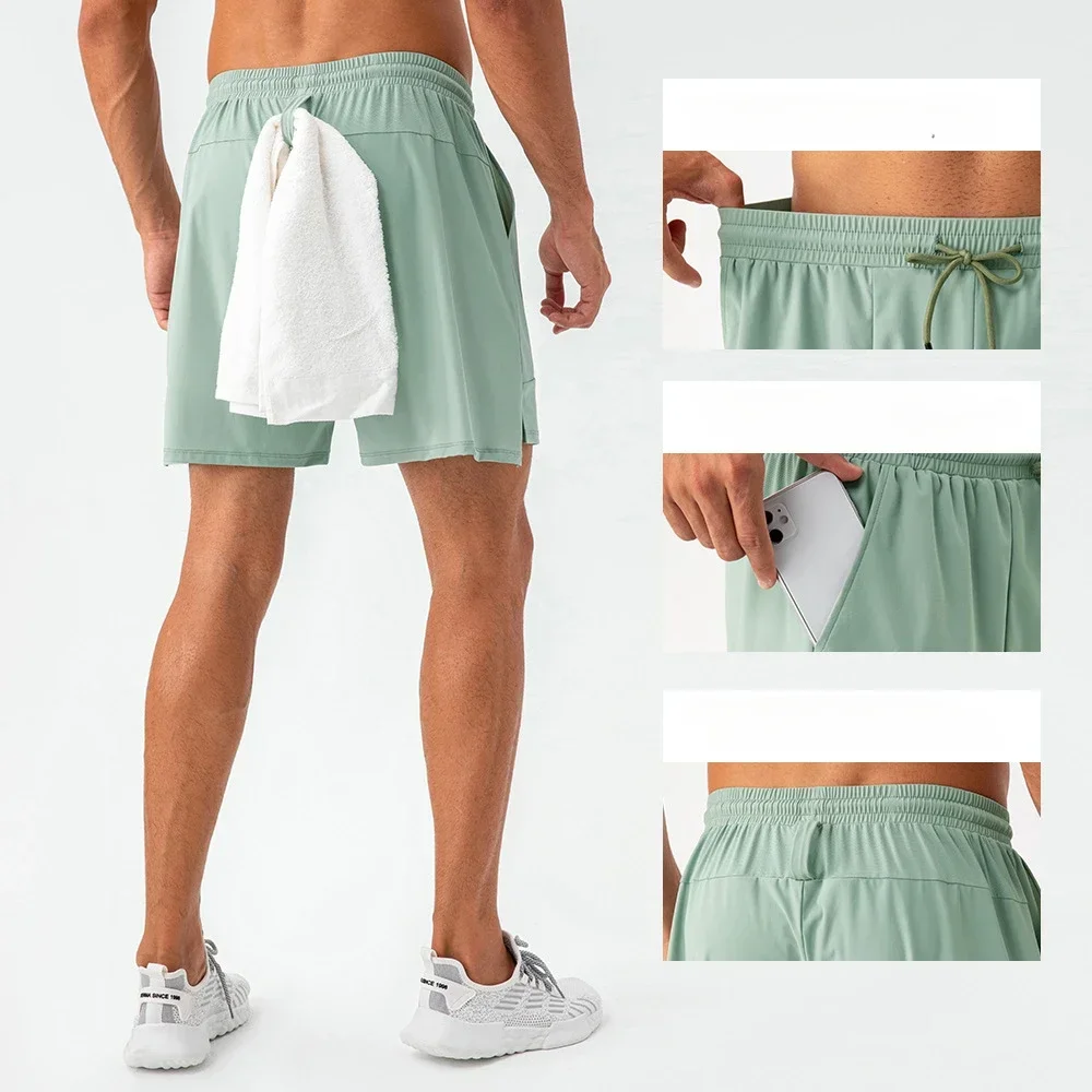 Shorts de corrida de secagem rápida para homens, treinamento Sportswear, roupas de ginástica, crossfit, basquete, esportes, treino