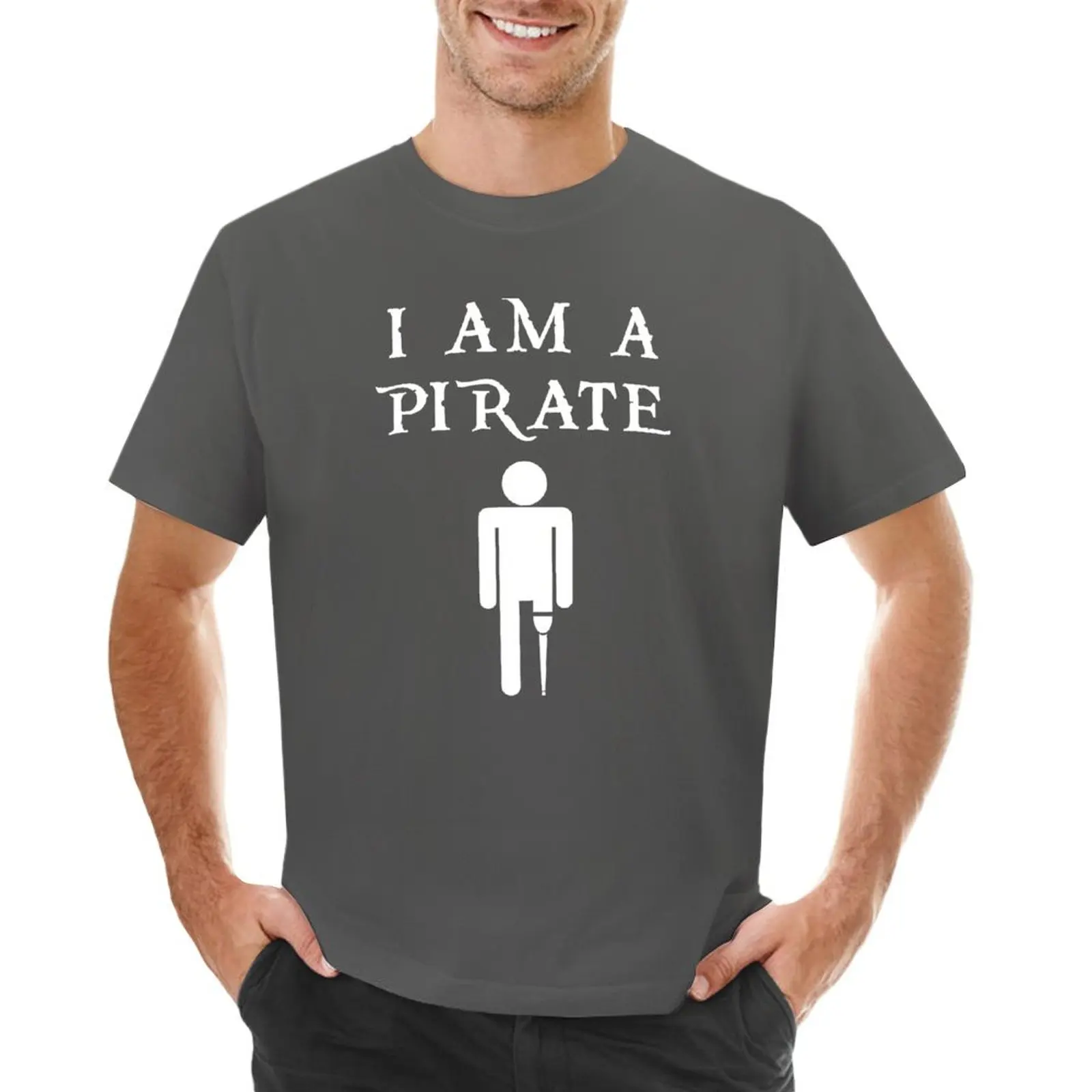 

I Am a Pirate for Amputees T-shirt Short sleeve tee sublime Blouse Aesthetic clothing mens t shirts pack