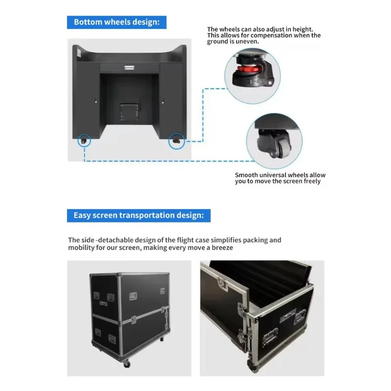 Multi-functional DJ Booth Table Audio Mixer Disc Player Integrated LED Display Panel for KTV Nightclub Party Stage Activities view 3
