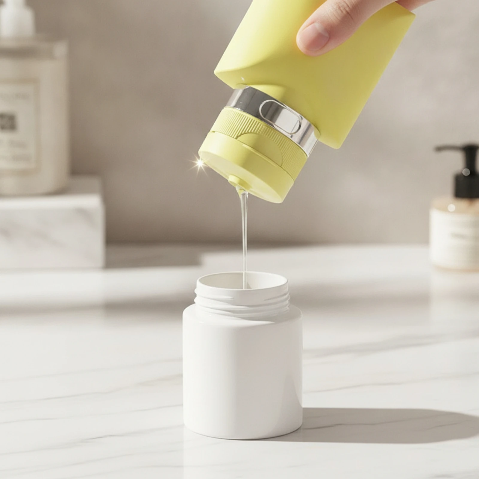 Silicone Travel Bottle Compact Travel Toiletry Bottle Lightweight Long-Lasting for Travelers, Business Trips, Flights