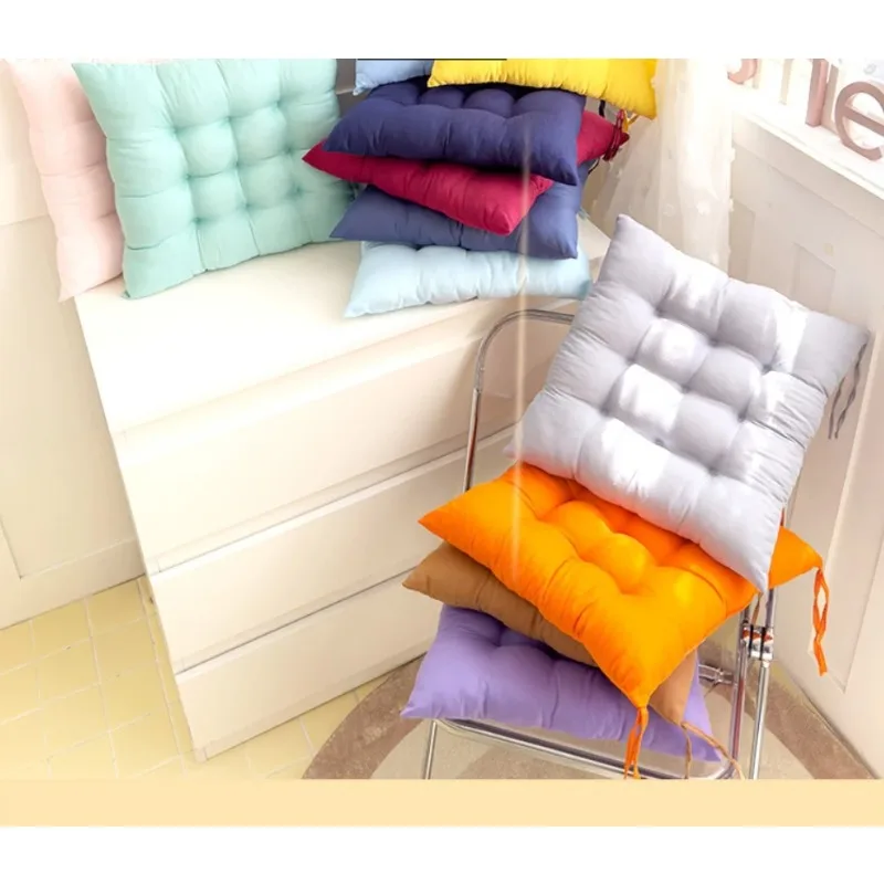 Square Linen Cushion Pearl Cotton Seat Pad Chair Mat Comfort Backrest Pillow Home Office Computer Chair Accessories