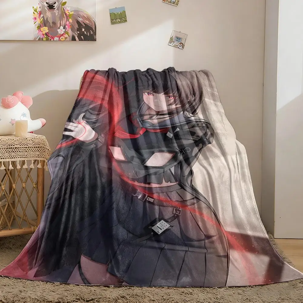 Wuthering Waves Kuchiba Chisa Throw Flannel Throw Blanket Soft Lightweight Blanket for Sofa Couch Bed Office Naps Travel Home