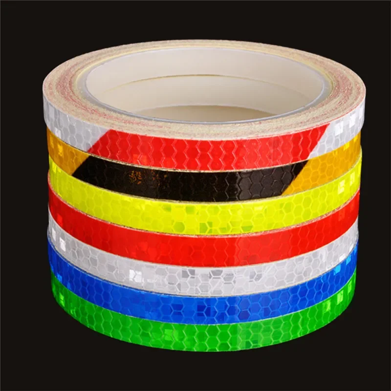 5/8m Motorcycle Car Luminous Reflective Sticker Reflective Tape Roll Bright Safety Auto Car Bicycle Cycling DIY Reflector Tape