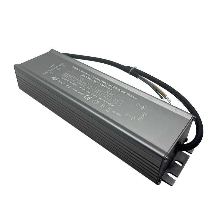 30-320W PWM Output Waterproof IP67 Outdoor LED Driver Triac Dimmable 200W 12V 16.6A 50/60Hz DC Frequency