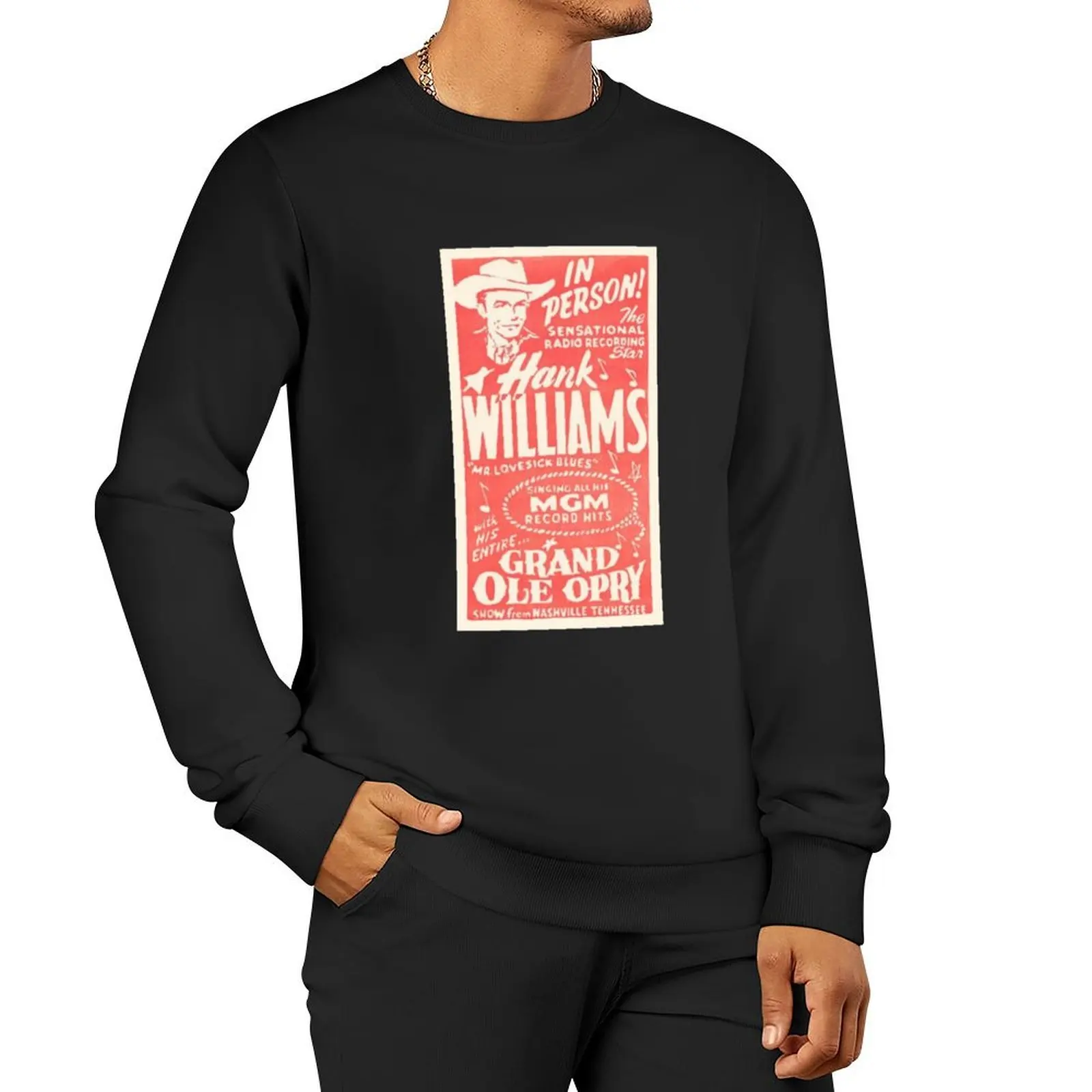 

Hank W.illiams Vintage G.rand Ole O.pry Poster Pullover Hoodie streetwear men tracksuit new hoodies and sweatshirts