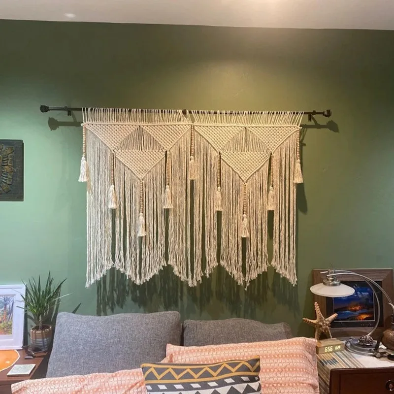 Bohemian Home Decor Handwoven Tapestry Large Wall Decorative Tapestrys Minimalist Vertical Wall Tapestry for The Room