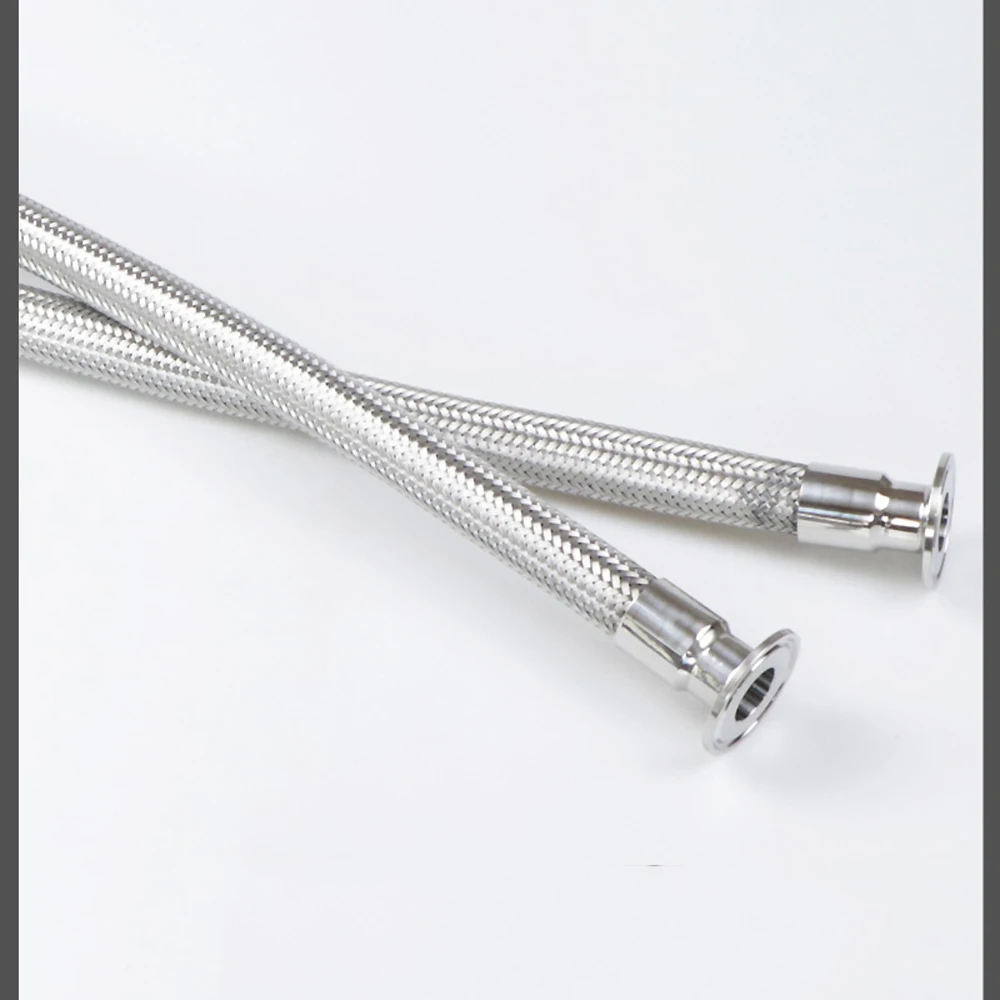 

0.5" 0.75" 1" Tri Clamp 19/25/32mm Pipe OD Braided Soft Tube Bellow For Homebrew SUS304 Stainless Steel