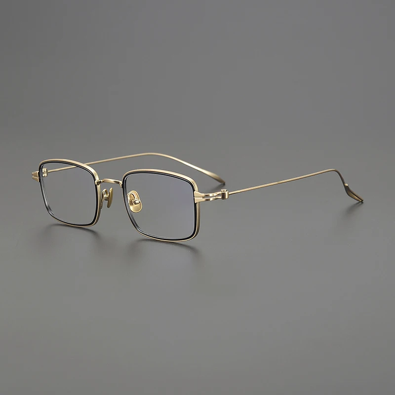 Gatenac Vintage Pure Titanium Glasses Frame Men Square Ultra Light Eyeglasses Frame Women Japan Luxury Brand Designer Eyewear