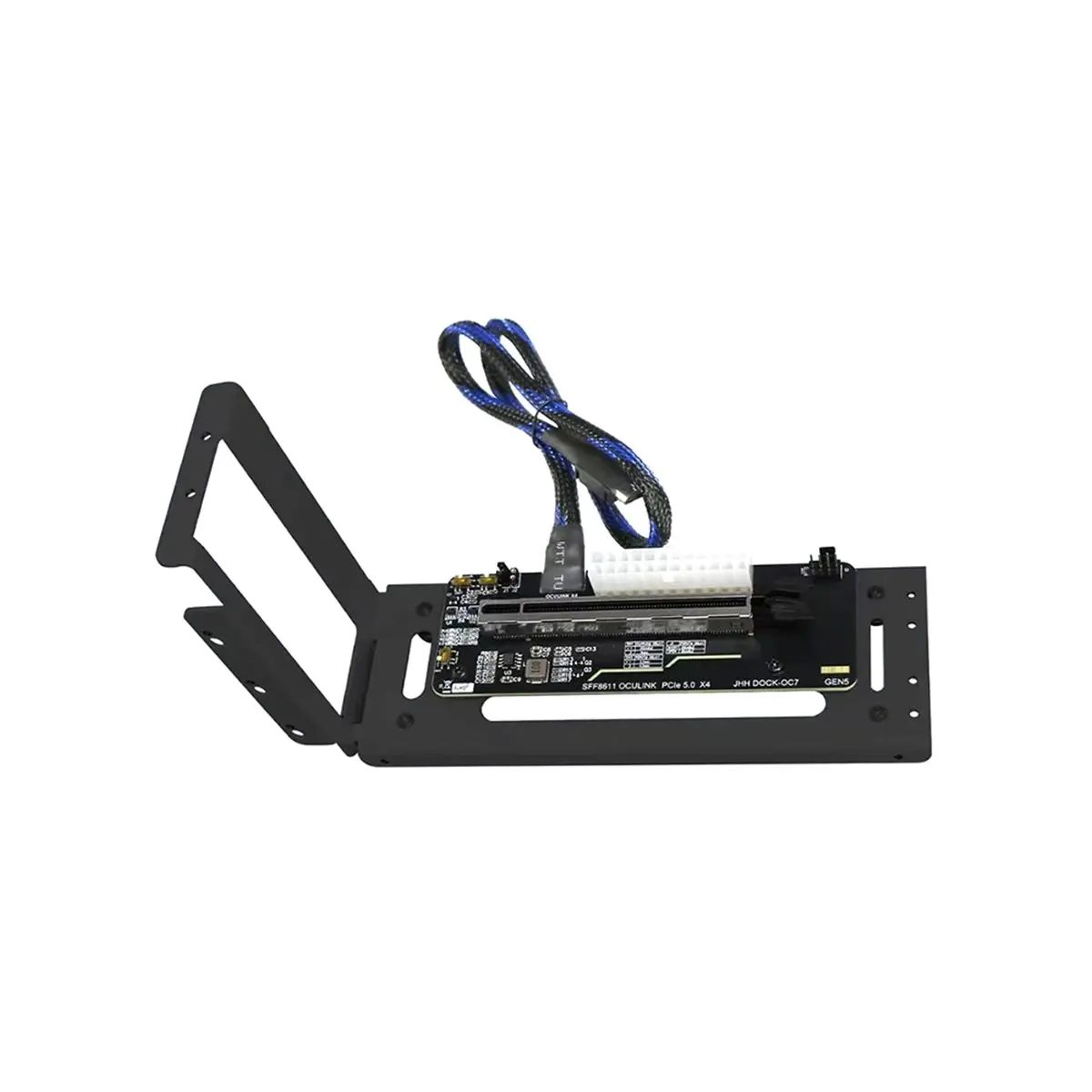 OCuLink GPU Dock PCIe 5.0x4 GDP كمبيوتر محمول إلى بطاقة رسومات الفيديو الخارجية M.2 Oculink SFF8611 إلى PCIE X16 أسود