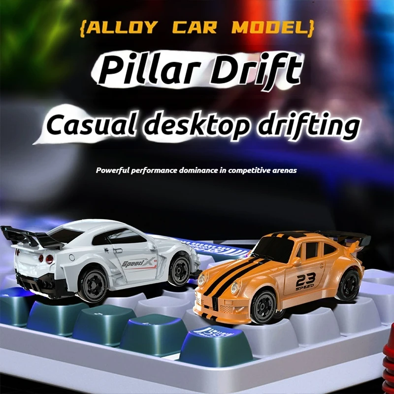 1/64 미니 RC 자동차 드리프트 데스크탑 4WD 풀 프로포션 레이싱카 입문용 스포츠카 레이싱 RC 장난감 어린이 새해 선물