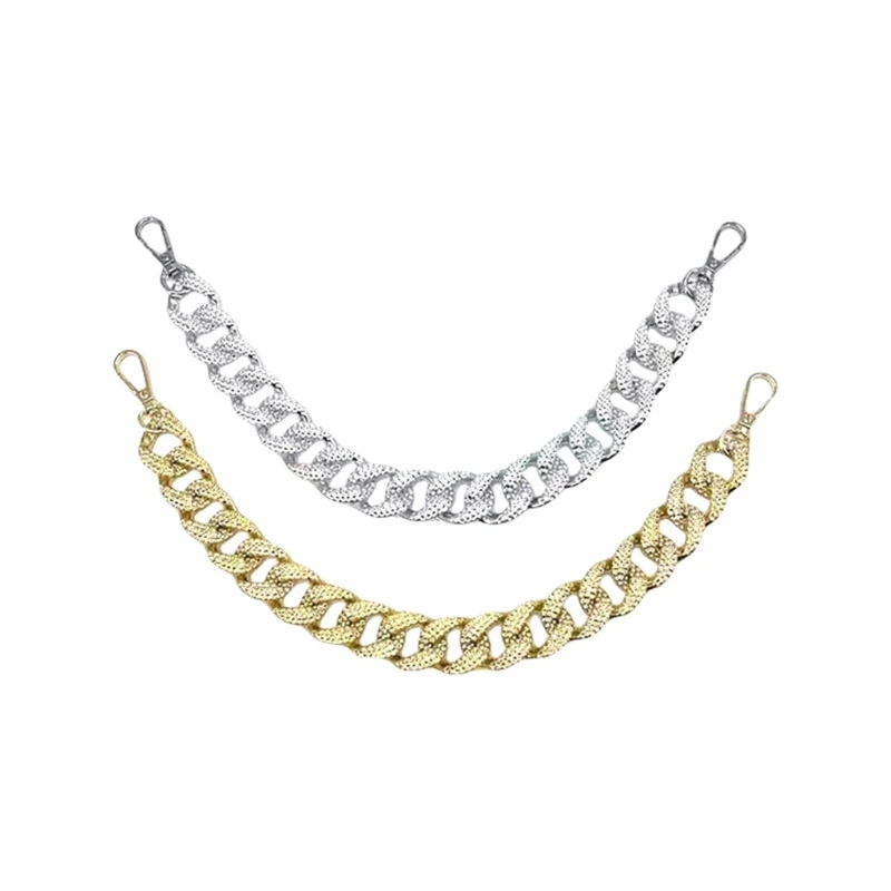 

Detachable Braided Plastic Flat Chain Strap Handle with Buckles for Handbag and Shoulder Bag Clutch Purse Replacement Accessory
