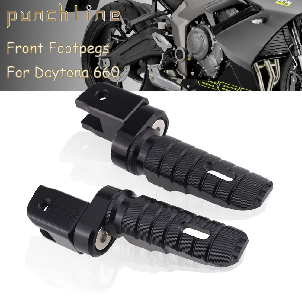 

Fit For Daytona 660 2024-2025 Knight Front Footpegs Street Triple 675 R RX 675R 675RX 2008-2016 Driver Rotating Foot Pegs