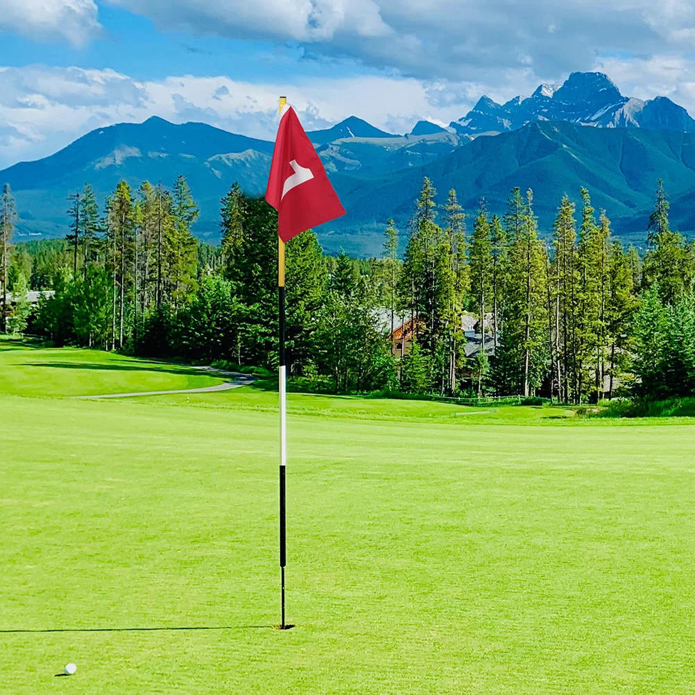 4 Pcs Golf Training for Golfing Golfs Flags Double Sided Portable Course Red Court Tools Outdoor