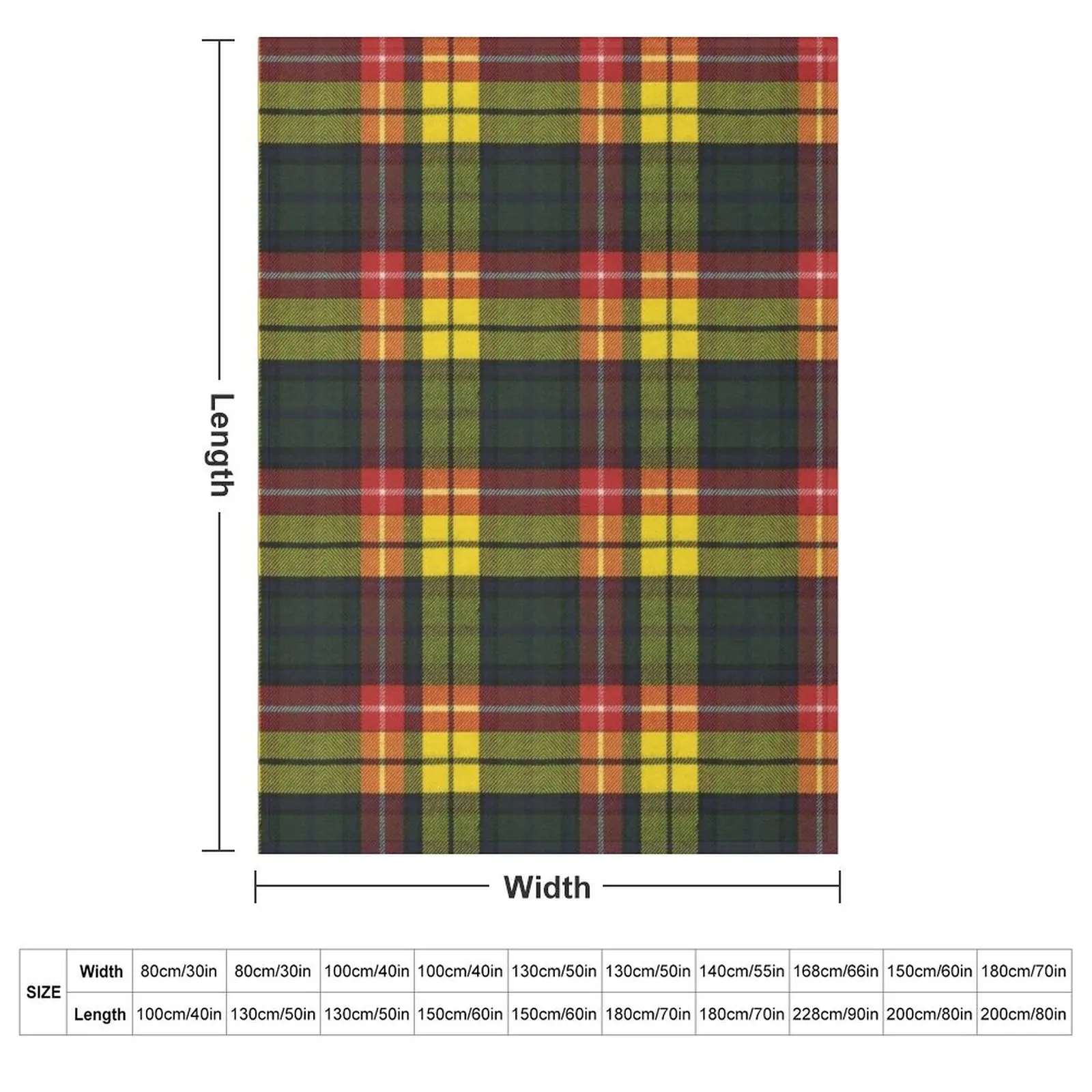 Buchanan M Original Scottish Tartan Throw Blanket cosplay anime Bed covers for winter for babies Blankets