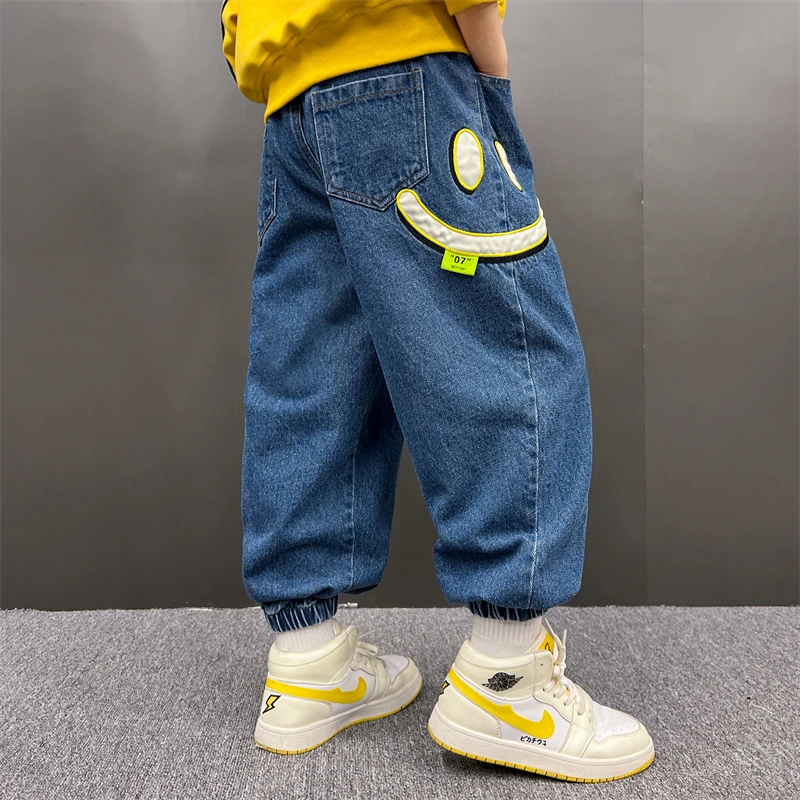 Big Boy Jeans For Children Children\'s Clothing 10 12 Years Kids Trousers Boys Pants Boy\'s Child Baggy Summer Clothes Teenager