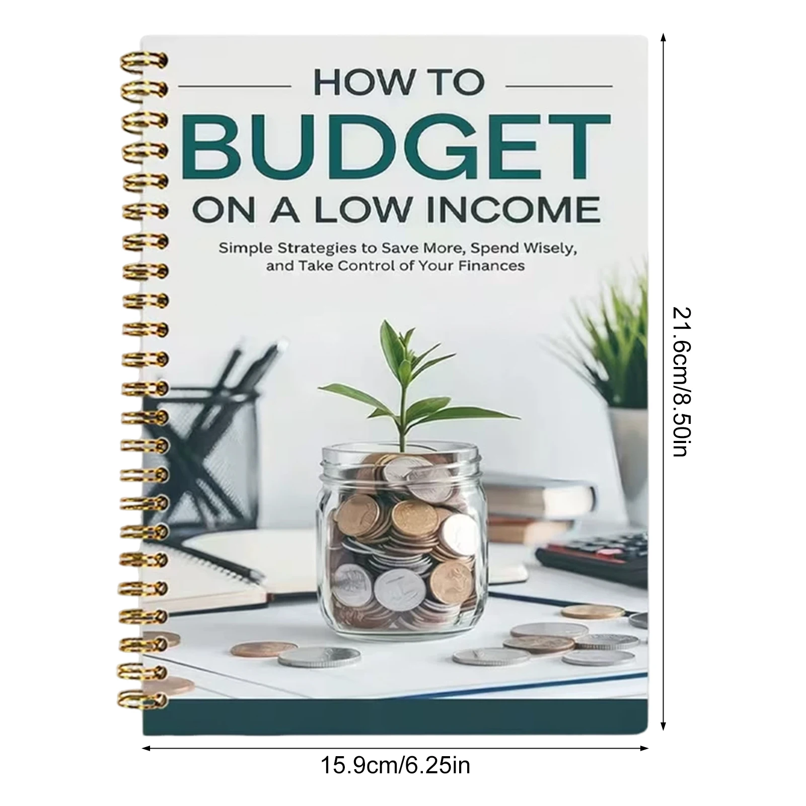 Hardcover-Budget-Planner Notebook 12 Months Financial Calendar With Expense Tracking Income Bills Savings Pages For Office view 6