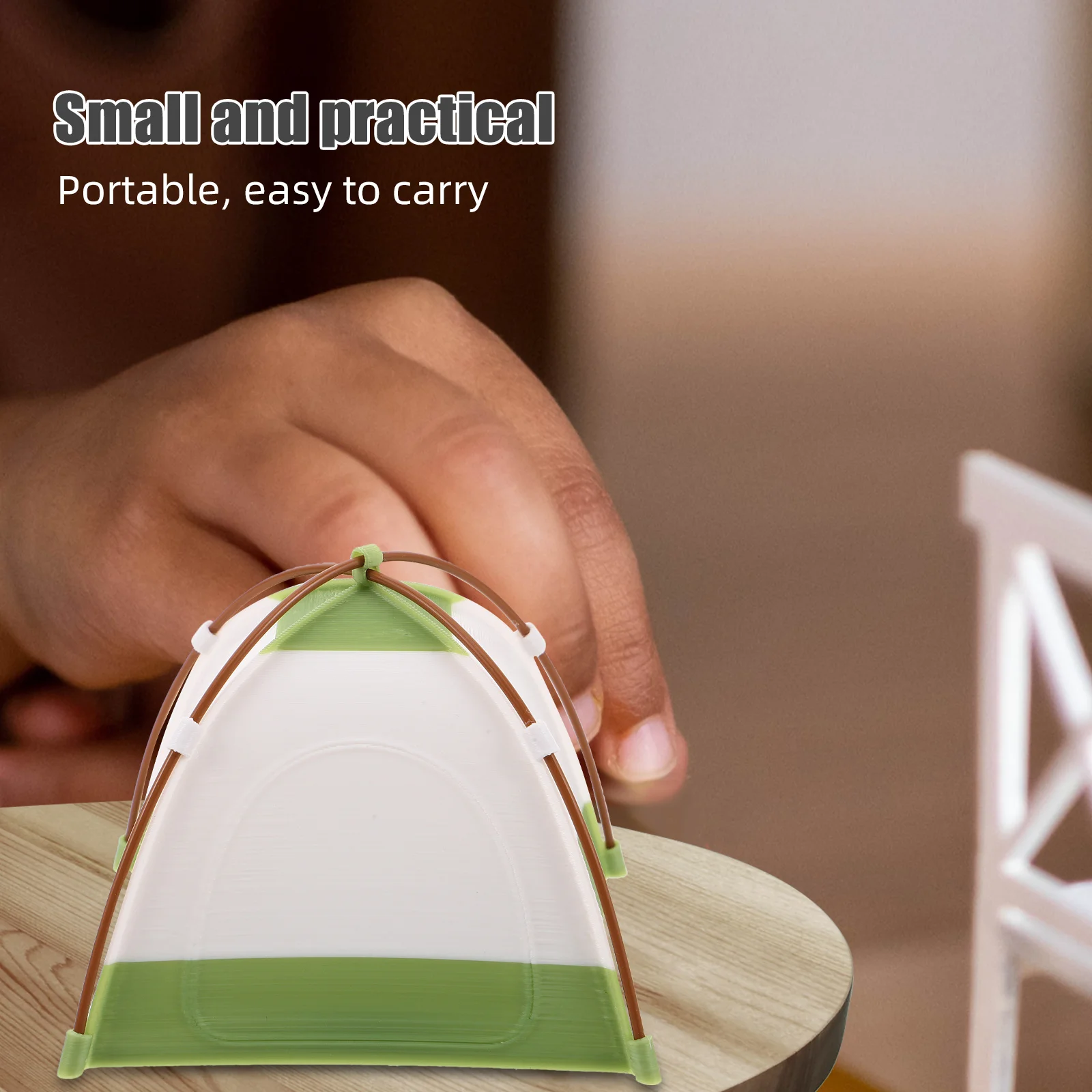 1 pz Tenda per casa delle bambole in miniatura Scala 1:12 Realistica campeggio all'aperto per la decorazione della casa giochi Piccoli mobili Mini oggetti di scena per fotografia