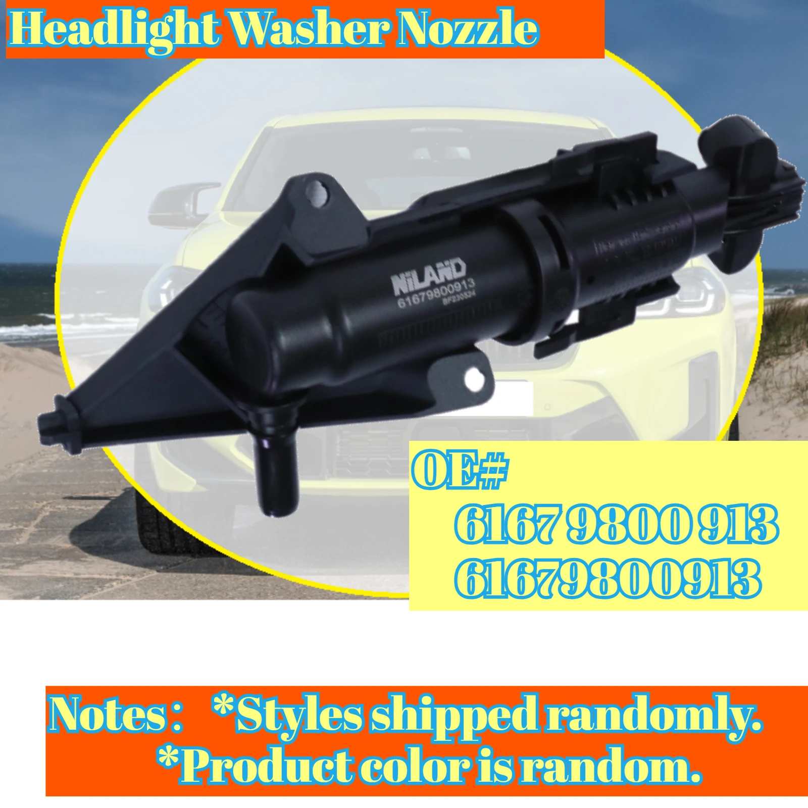 

Headlight Washer Nozzle Left side For BMW MINI Countryman R60 2010-2016, Paceman R61 2012-2016, OE# 61679800913/ 6167 9800 913