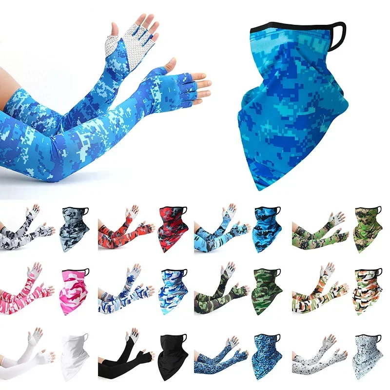 

1 Pair Cycling Running Fishing Climbing Driving Arm Cover Arm Sleeves Summer Sun UV Protection Ice Cool Warmers For Men Women