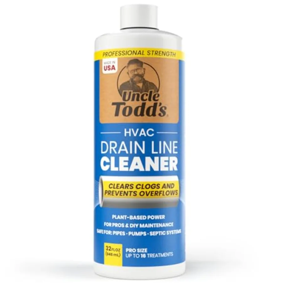 

HVAC Drain Line Cleaner 16 Months Supply Bleach-Free, Fast-Acting, Long-Lasting AC Drain Line Solution for Tough Clogs and Buil
