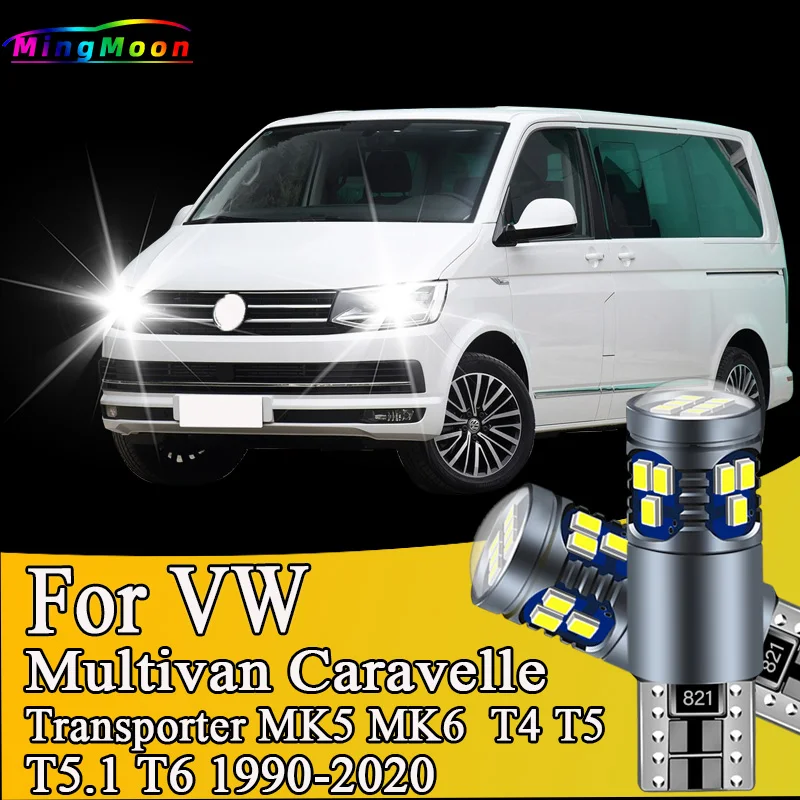 2 uds T10 bombillas LED para coche luces de estacionamiento para Volkswagen VW Multivan Caravelle Transporter MK5 MK6 T4 T5 T5.1 T6 1990-2020