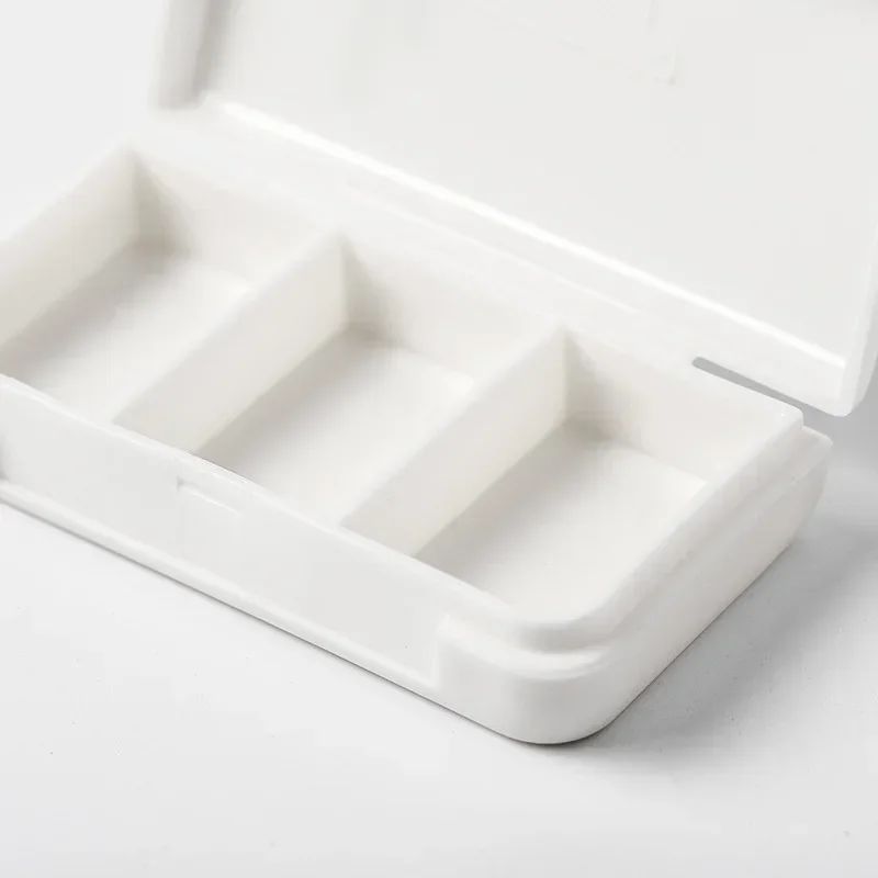 3 Grids Portable Mini Pill Case Medicine Dispenser Box Organizer Storage Bag Simple Flamingo Cactus Medical First Aid Supplies