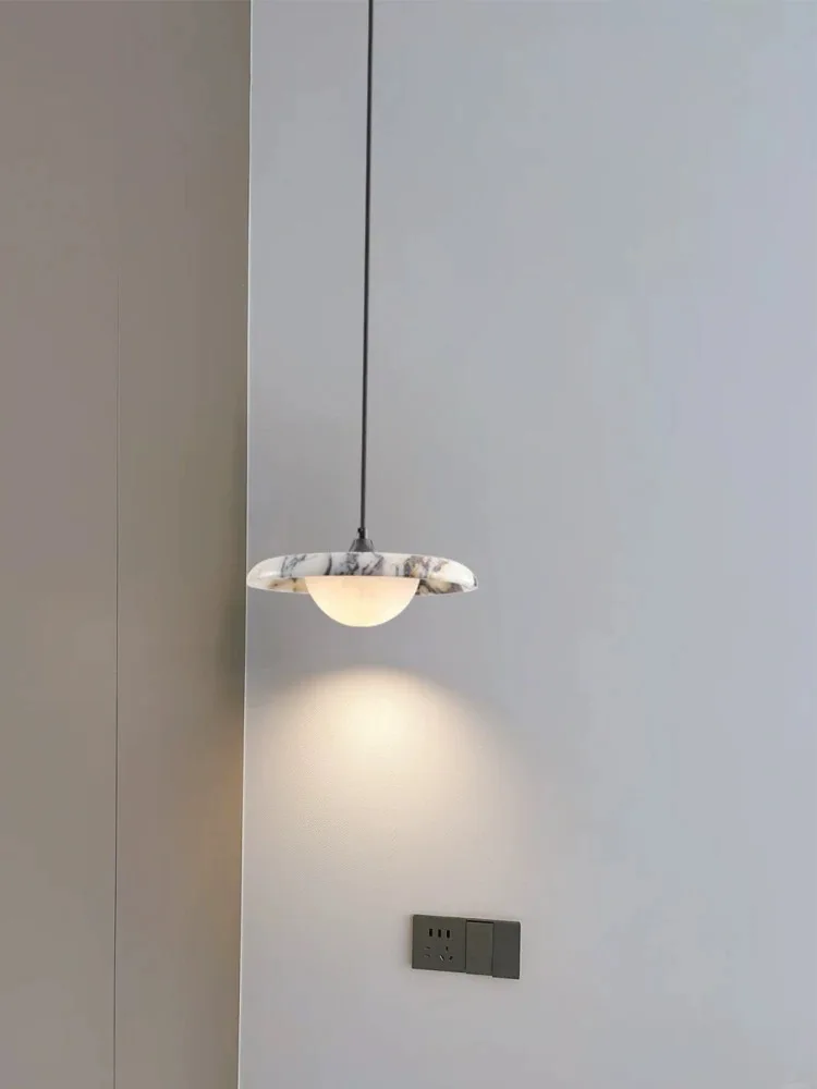 

Nordic Master Bedroom Bedside Chandelier Bulgari Luxury Stone A Sense of High-end Entrance Aisle Simple Line Decorative Light