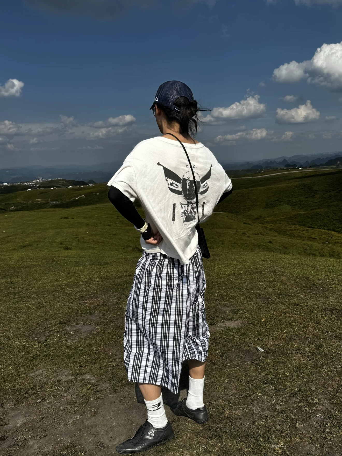 

Американские уличные брюки в черно-белую клетку с завязками, унисекс, летние, повседневные, свободные, средней длины