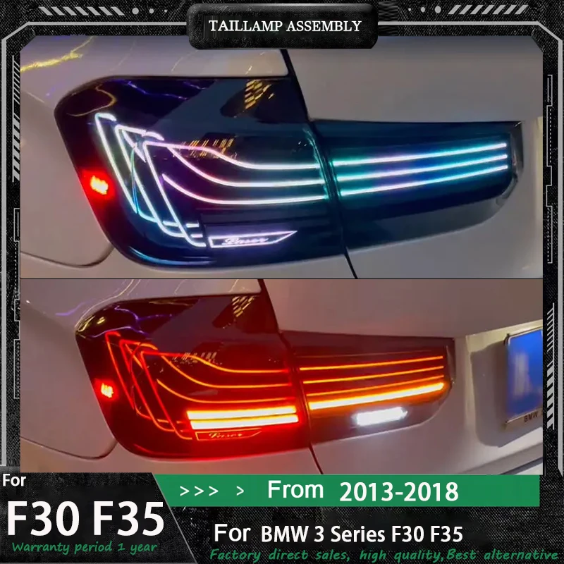 LED Taillight Assembly for 2013 2014 2015 -2018 BMW 3 Series F30 F35 Modified M4 CSL Suspended Optical Guide Driving Rear Light