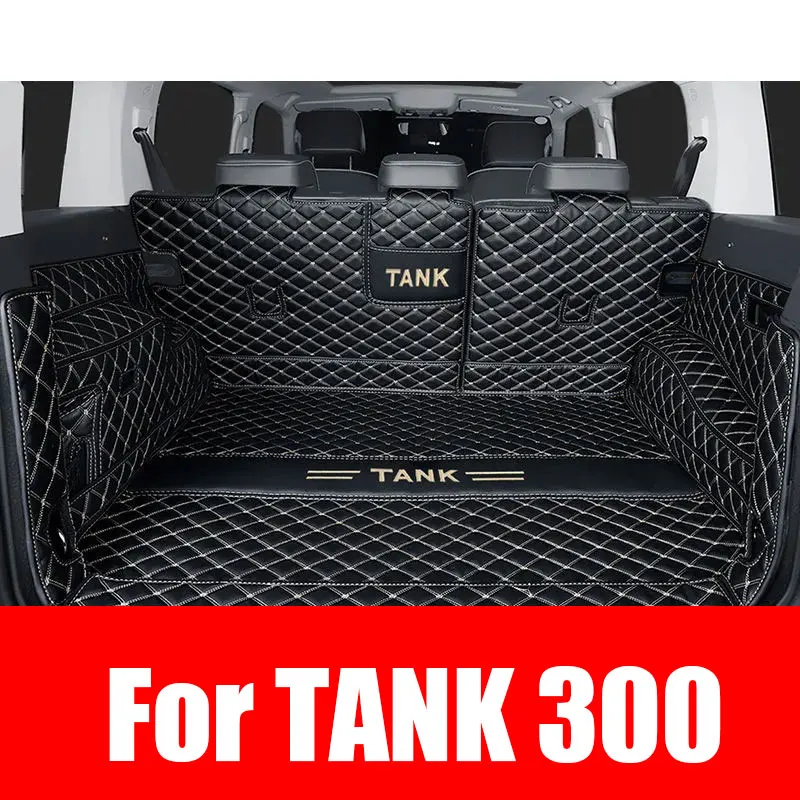 Rear Trunk Mat Car Trunk Leather Mats Parts Rear Boot Liner Styling Anti-Dirty For GMW TANK 300 2022 2023 2024 Accessories