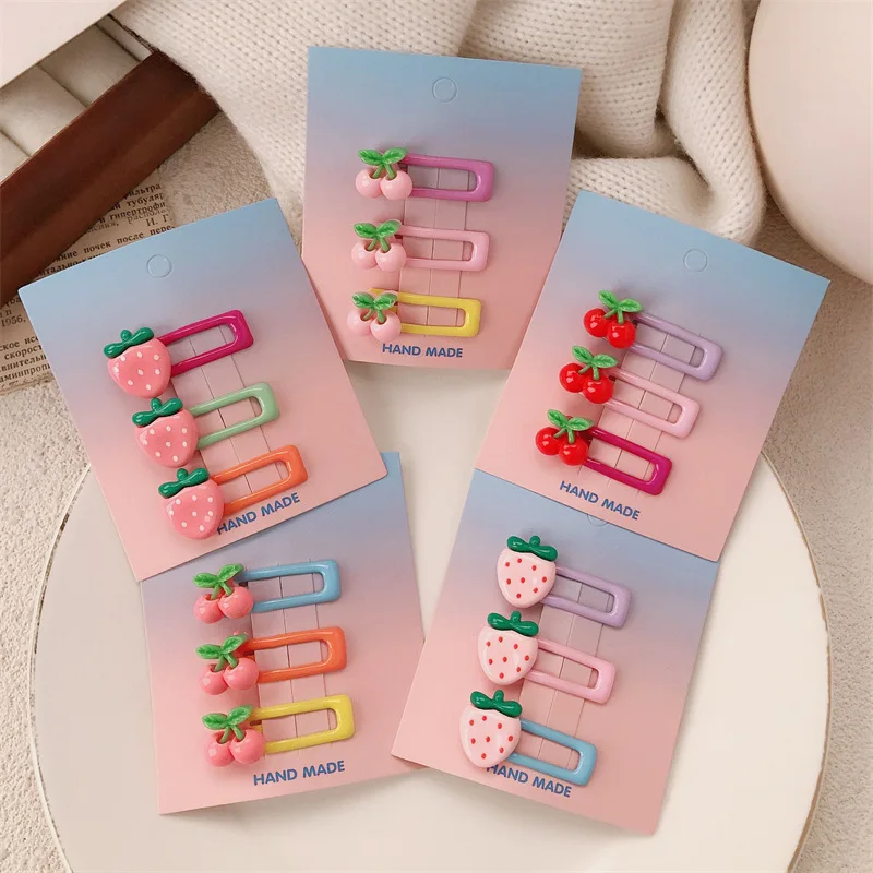 

New Set, Cute Fruit Bangs Bb Clip Hairpin, Women's Side Broken Hair, Children's Clip, Headgear, Hair Accessories.