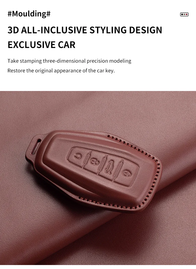 Leder Auto Remote Key Case Abdeckung für Geely Emgrand x7 Ex7 Coolray Auto Key Shell Schlüssel anhänger Schutz Schlüssel bund Zubehör – Detail 7