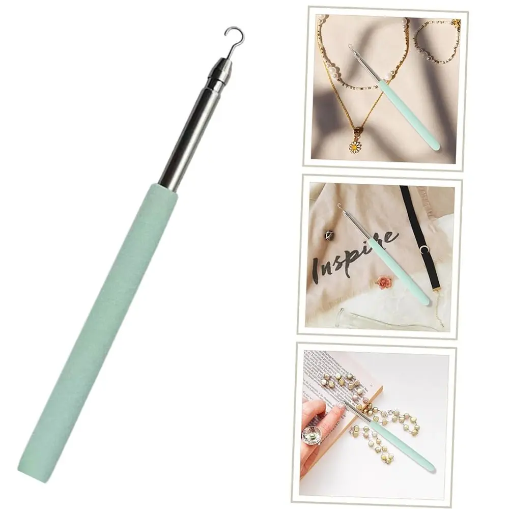 Fastening and Hooking Stainless Steel Bracelet Tool Retractable Jewelry Pliers Hand Bracelet Helpers