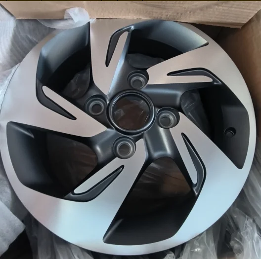 14 Inch OEM Sport Alloy Wheels Silver Black Blade Radiating Spoke For Mini Hatchback 4x100 Compact Car Rims
