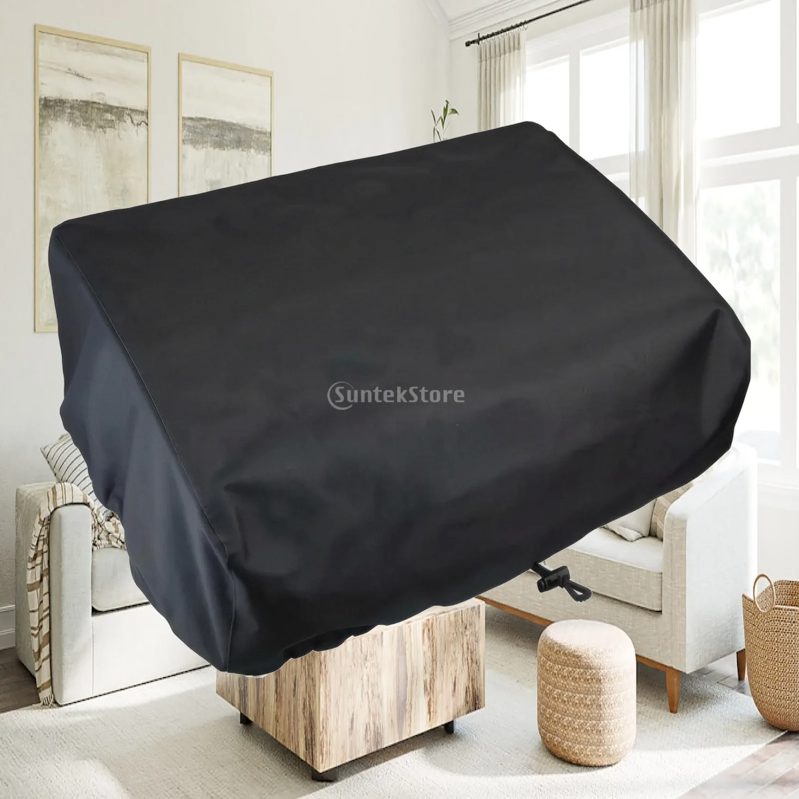 420D Oxford Heavy Duty Grill Cover Drawstring Closure Rectangular Griddle Protector for Blackstone Tabletop Griddle BBQ