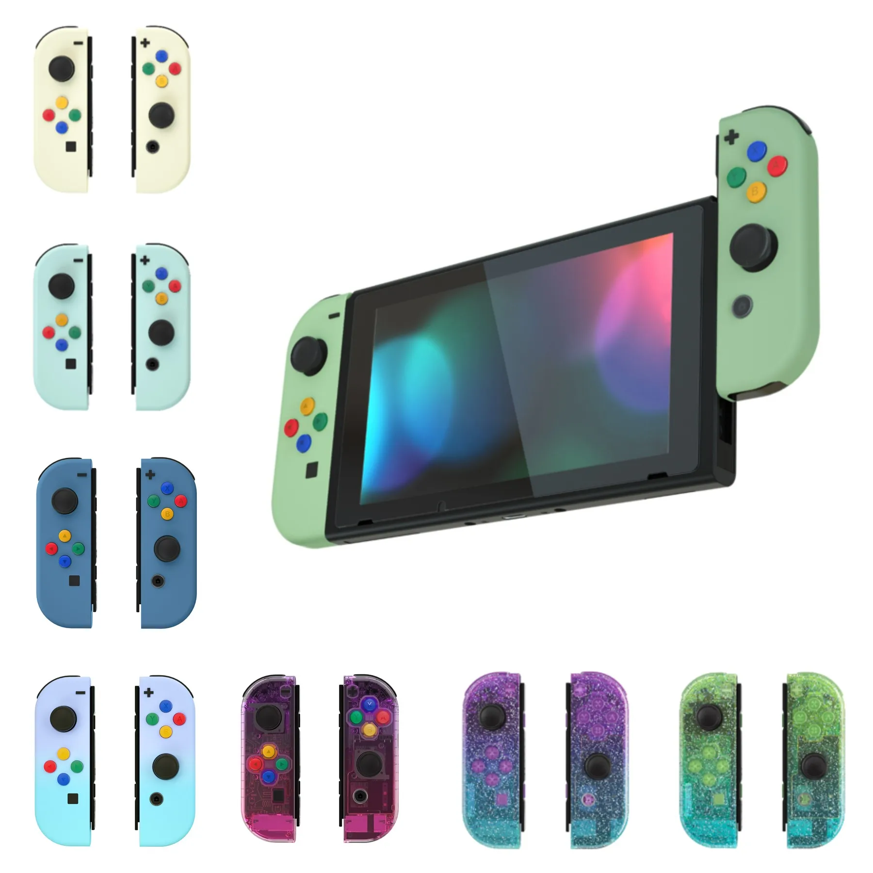 Запасной корпус для джойстика NS Switch JoyCon и OLED JoyCon, корпус портативного контроллера с полными кнопками