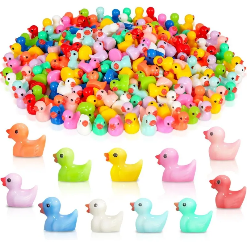 Mini Resin Ducks Miniature Figures Micro Fairy Garden Landscape Aquarium Hide and Seek Prank Dollhouse Decor DIY for Home Party