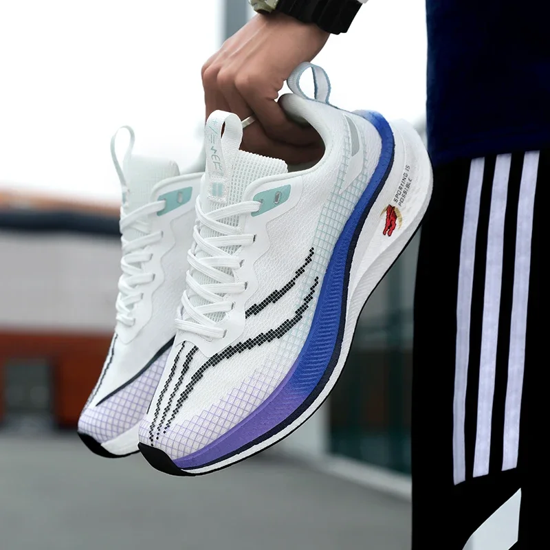 

2025 New Men's and Women's Mesh Sports Shoes with Popcorn Soles Light Shock-absorbing Casual Running Shoes