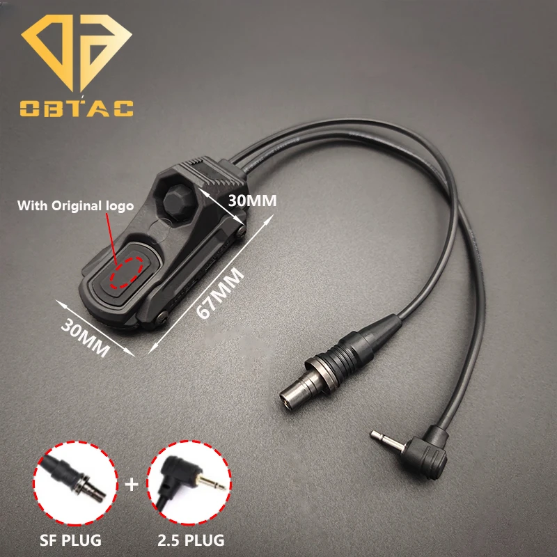 Unidad Táctica AXON, botón Mod de doble función, interruptor remoto a presión SF/2,5/3,5/DC, enchufe Surefir M300 M600 PEQ NGAL Scout Light