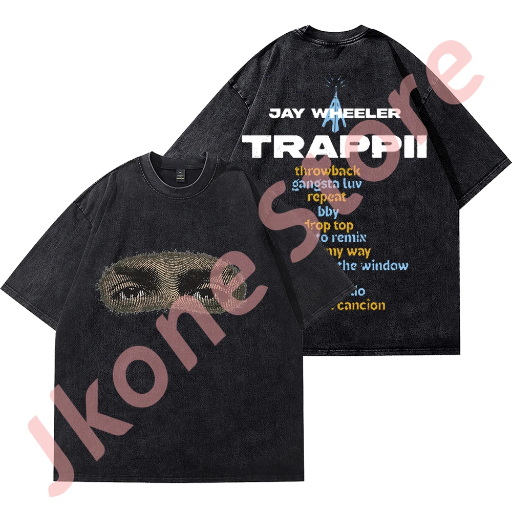 

Jay Wheeler TRAPPii Tour Logo Merch Vintage Wash Tee Cosplay Women Men Fashion Casual Short Sleeve Cotton T-Shirts