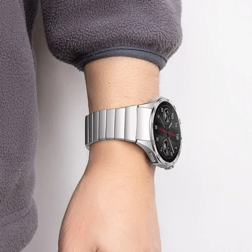 Imagen 2 del producto Correa de Metal Original sin huecos para Huawei Watch GT4 46mm pulsera reemplazable de acero inoxidable Correa para Huawei GT4 pulsera de 46MM