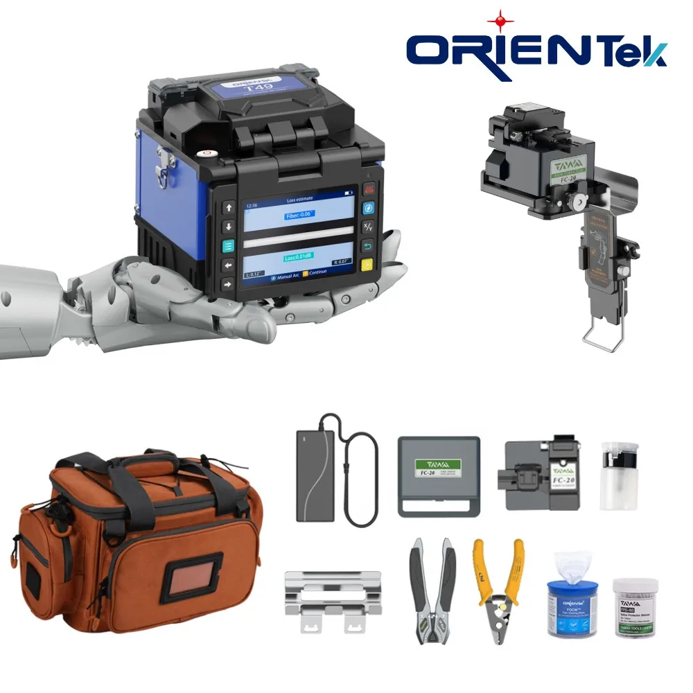 Orientek T49 Kit 4 Motors Clad-Alignment Fiber Optic Fusion Splicer Optical Welding Machine