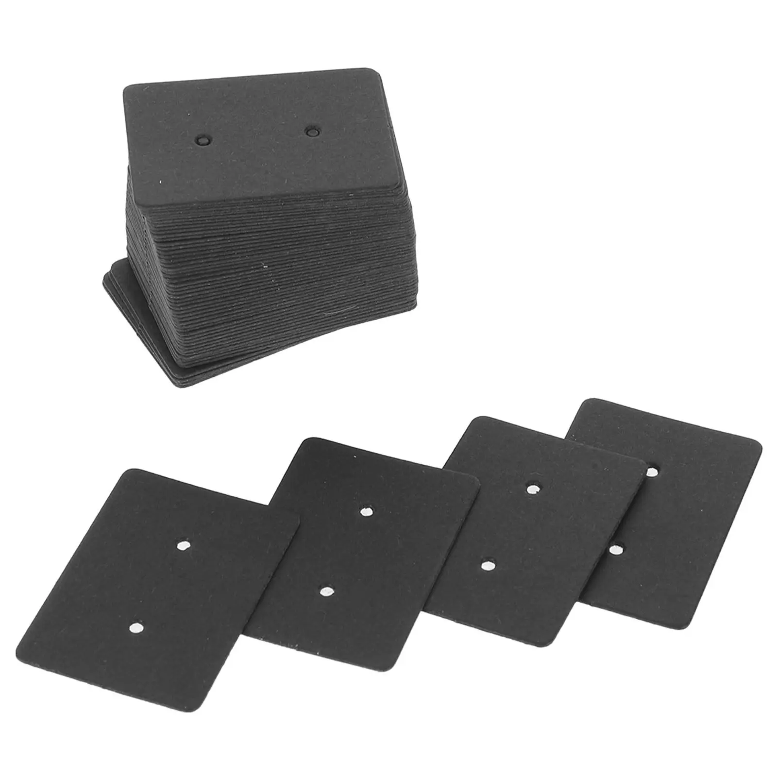 

300Pcs Earring Display Packaging Cards Black Sturdy Paper Cardstock Holder Minimalist Jewelry Retail Display Tags for Earrings