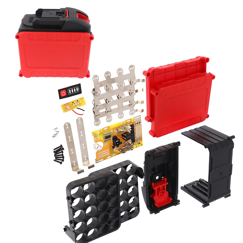 

1Set 21V 100A 20*21700 Power Tool Accessories Li-ion Battery Case For Mak BMS Box Charging PCBA Holder Power Display 5Mos