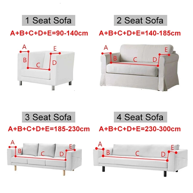 Waterproof Elastic Corner Sofa Covers 1/2/3/4 Seats Solid Couch Cover L Shaped Sofa SlipCover Protector Bench Covers