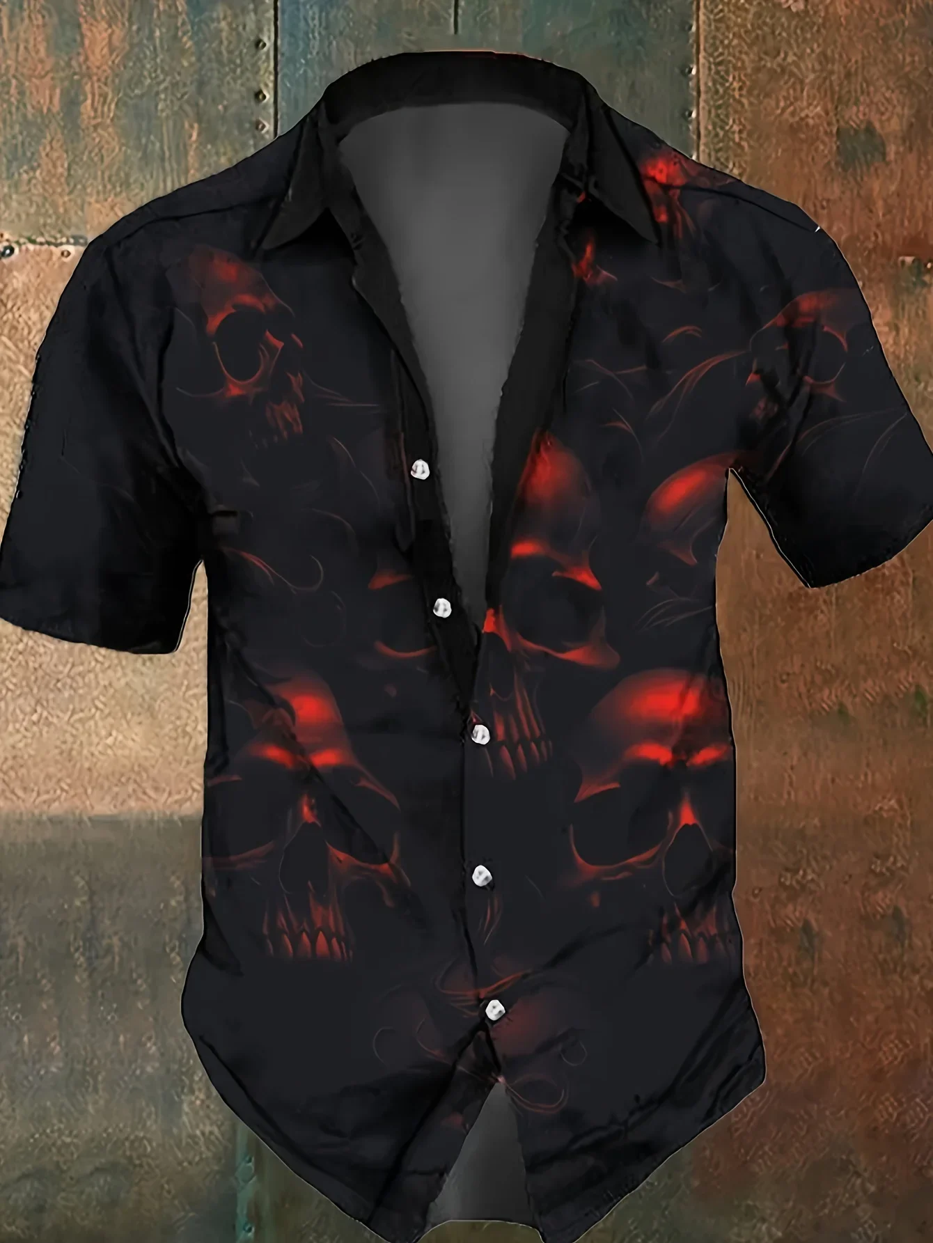 

Men's Casual Beach Wear Shirt Summer Man Short Sleeve Hawaiian Fashion Print Lightweight Breathable Party Tops