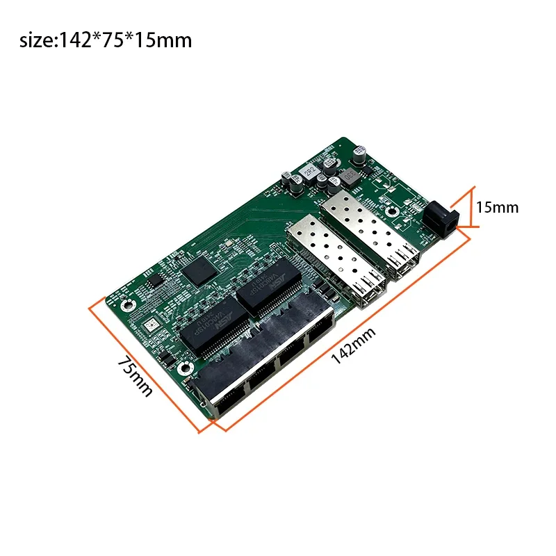 4 port 10/100/1000/2.5g with 2 port 10 Gigabit SFP Network Industrial Switch Module