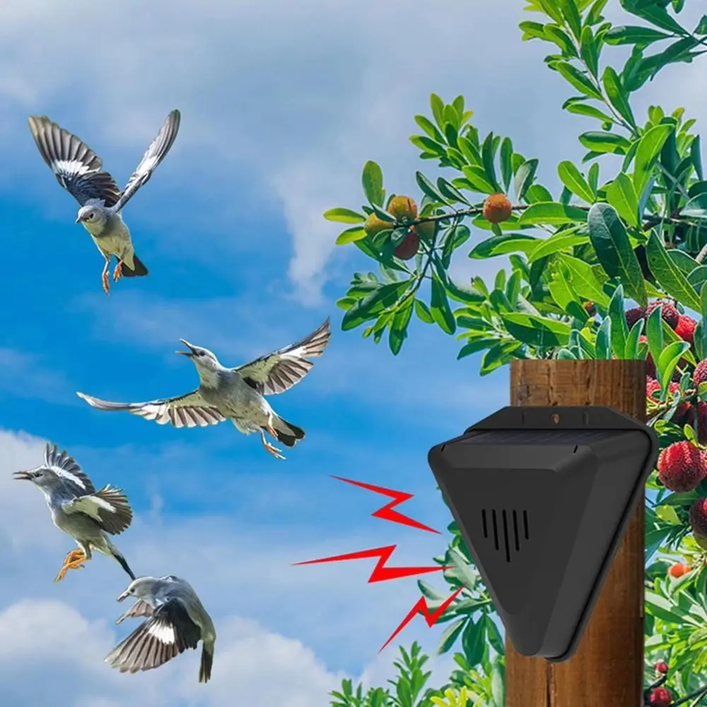 Solar Powered Solar Animal Repellents 13 Sound Modes Waterproof Design Bird Repeller Wireless Sound Playback Animal Deterrents
