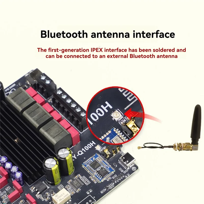 B27B Q100H Bluetooth Digital Amplifier Board 2.1 Channel 50Wx2+ 100W Subwoofer Amplifier Board TPA3116 Supports For Qualcomm Apt