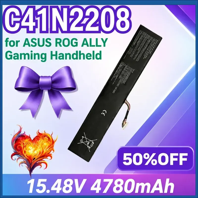 New C41N2208 4780mAh 15.48V Handheld Game Console Battery for ASUS ROG ALLY Gaming Handheld Series of RC71L/PC71L High
